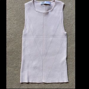 Zara - Stretch Knit Cream Tank - Small